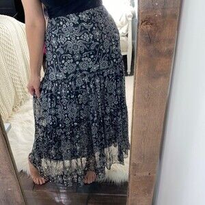Mariah Carey floral maxi skirt size small